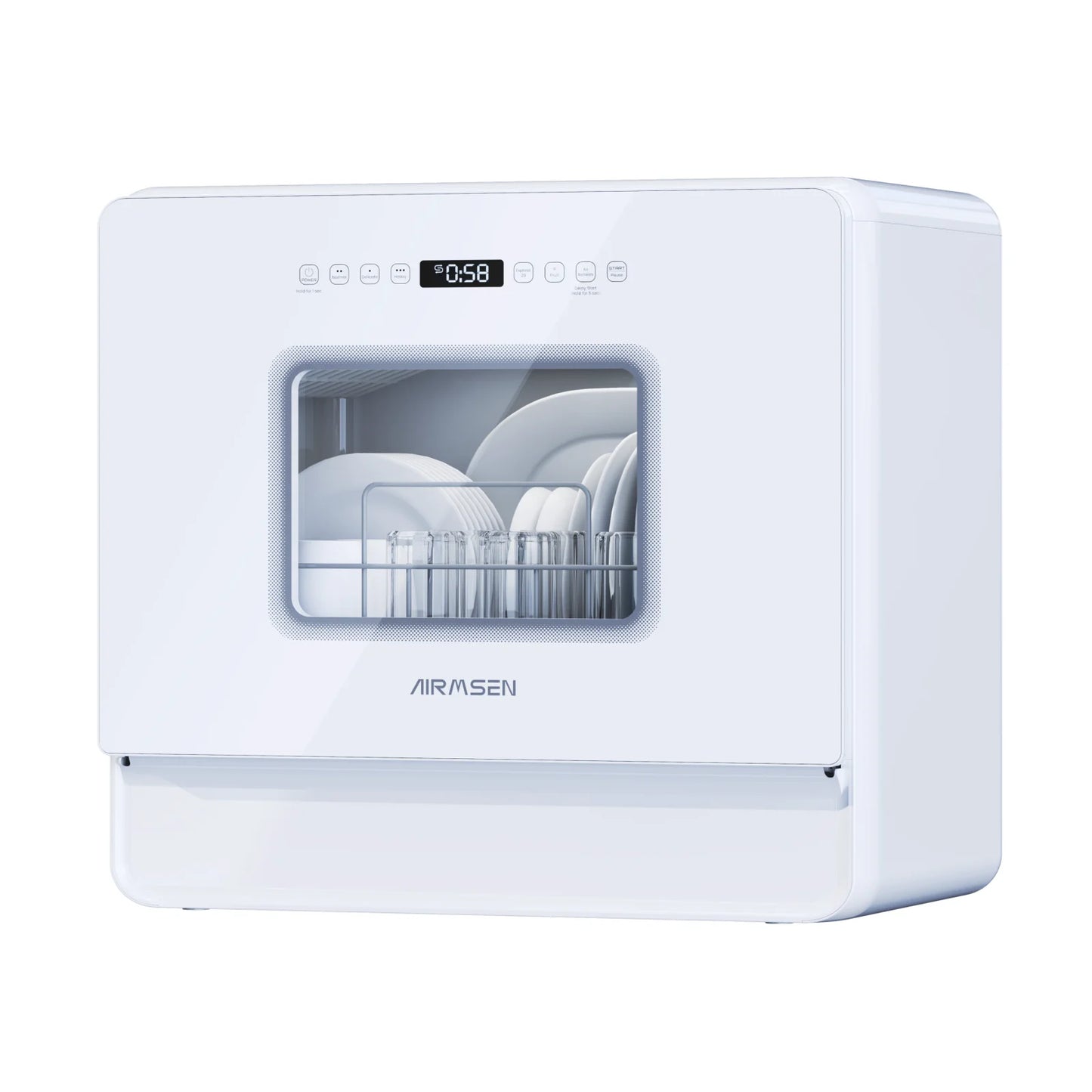 Ljustra Portable Countertop Dishwasher Large Capacity 12H Delay Start