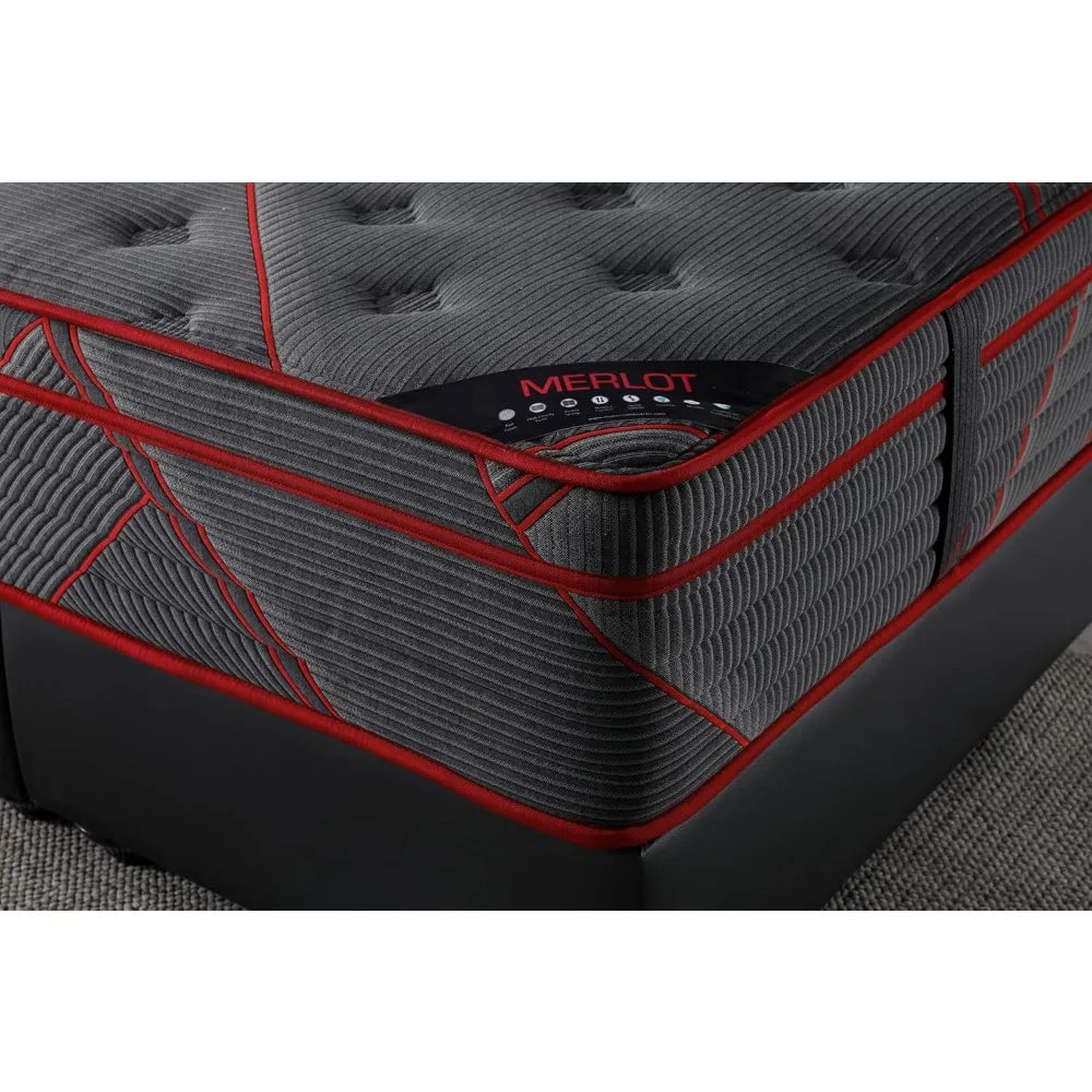 Queen 13" Luxury Hybrid Mattress Medium Firm Support USA Made