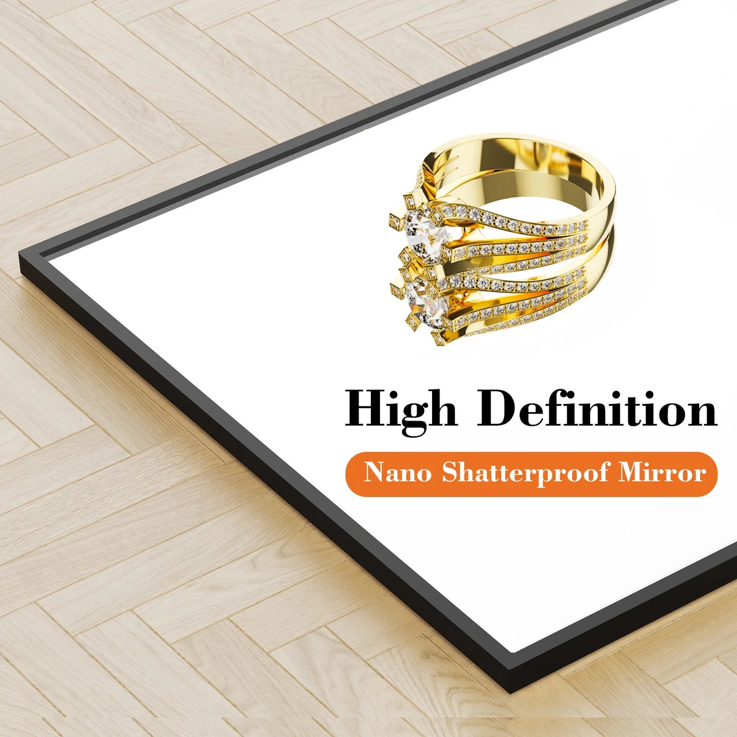 Ljustra 64x21 Full Body Wall Mirror Standing Hanging Leaning Aluminum Frame