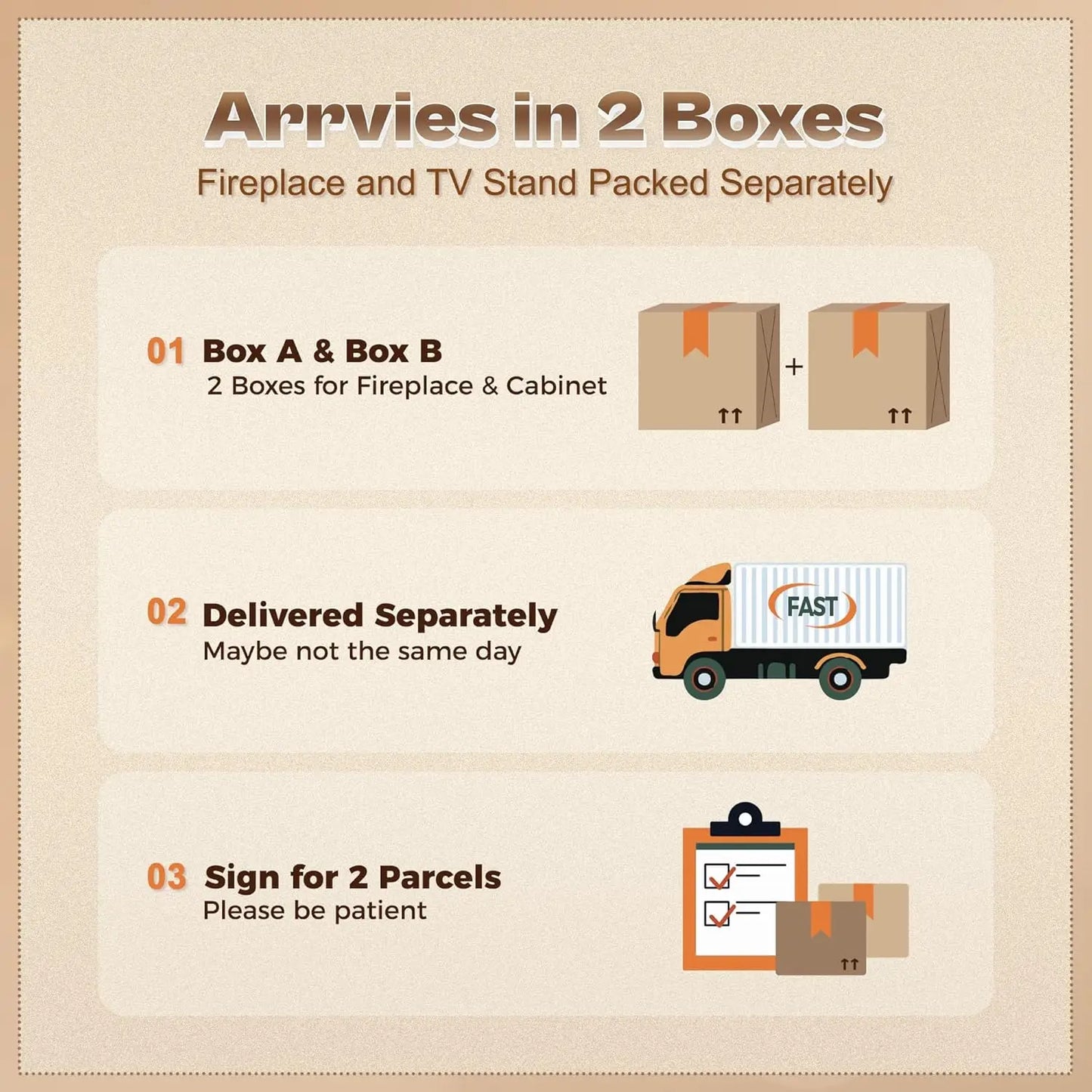 Fireplace TV Stand for 75 Inch TV 3-Sided Glass Entertainment Center
