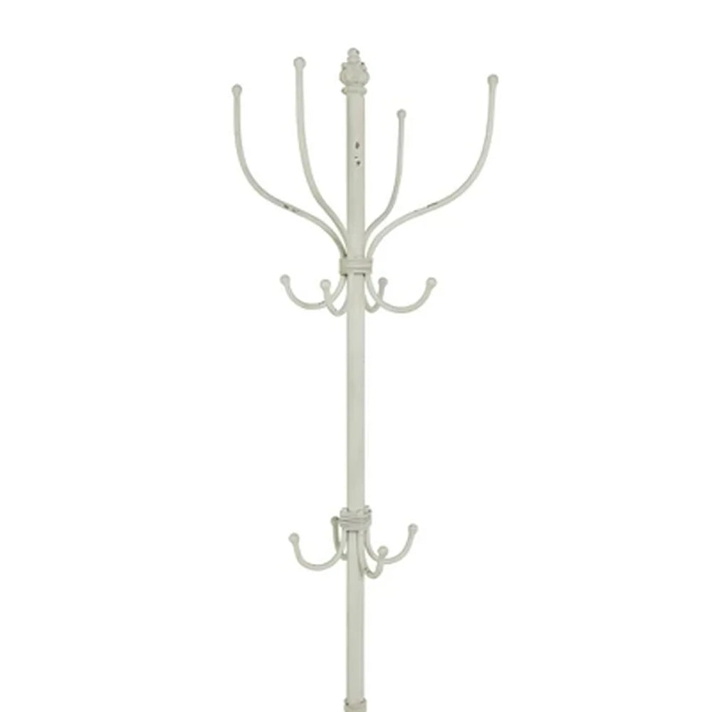 Farmhouse Metal Coat Rack with Umbrella Stand 13 Hooks Freestanding Storage