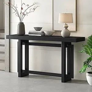 60 Inch Elegant Console Table Acacia Veneer Entryway Side Table
