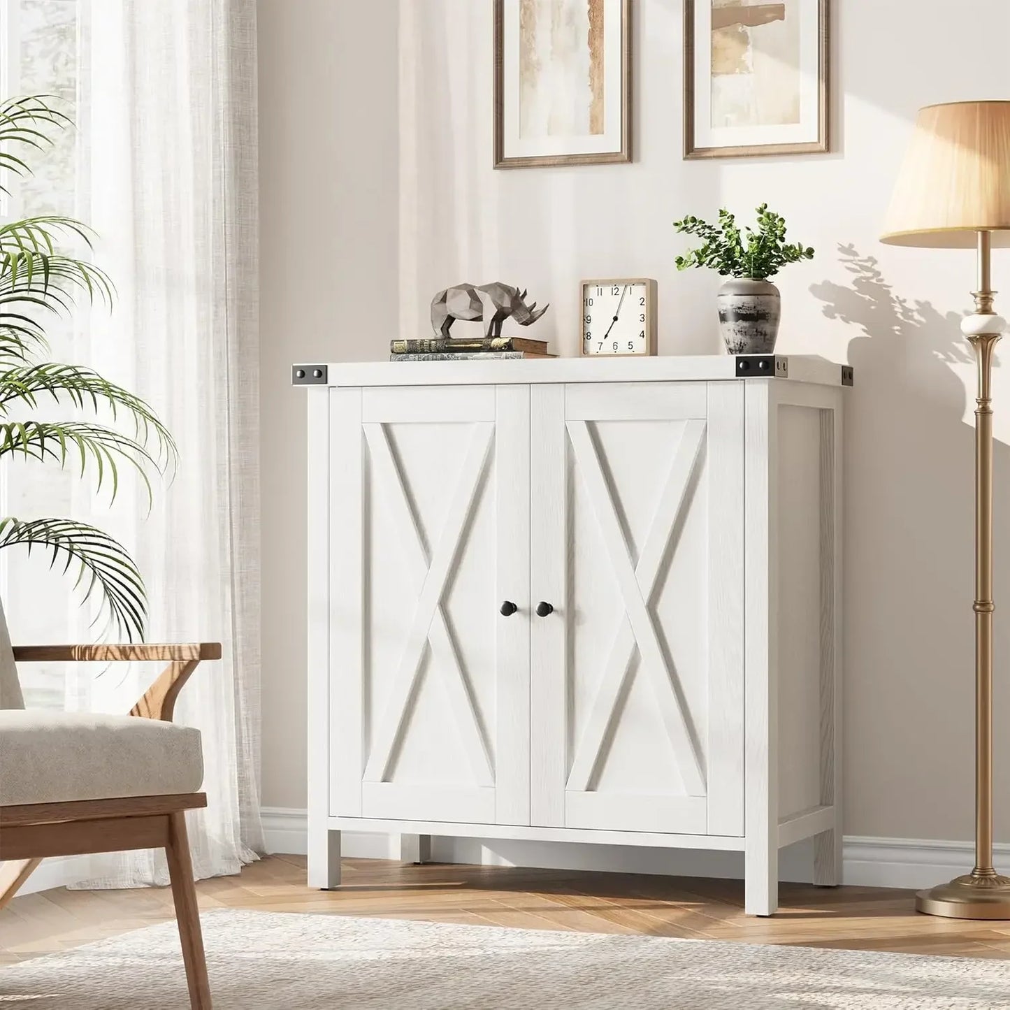 Buffet Cabinet Farmhouse Storage Sideboard Entryway Console Furniture