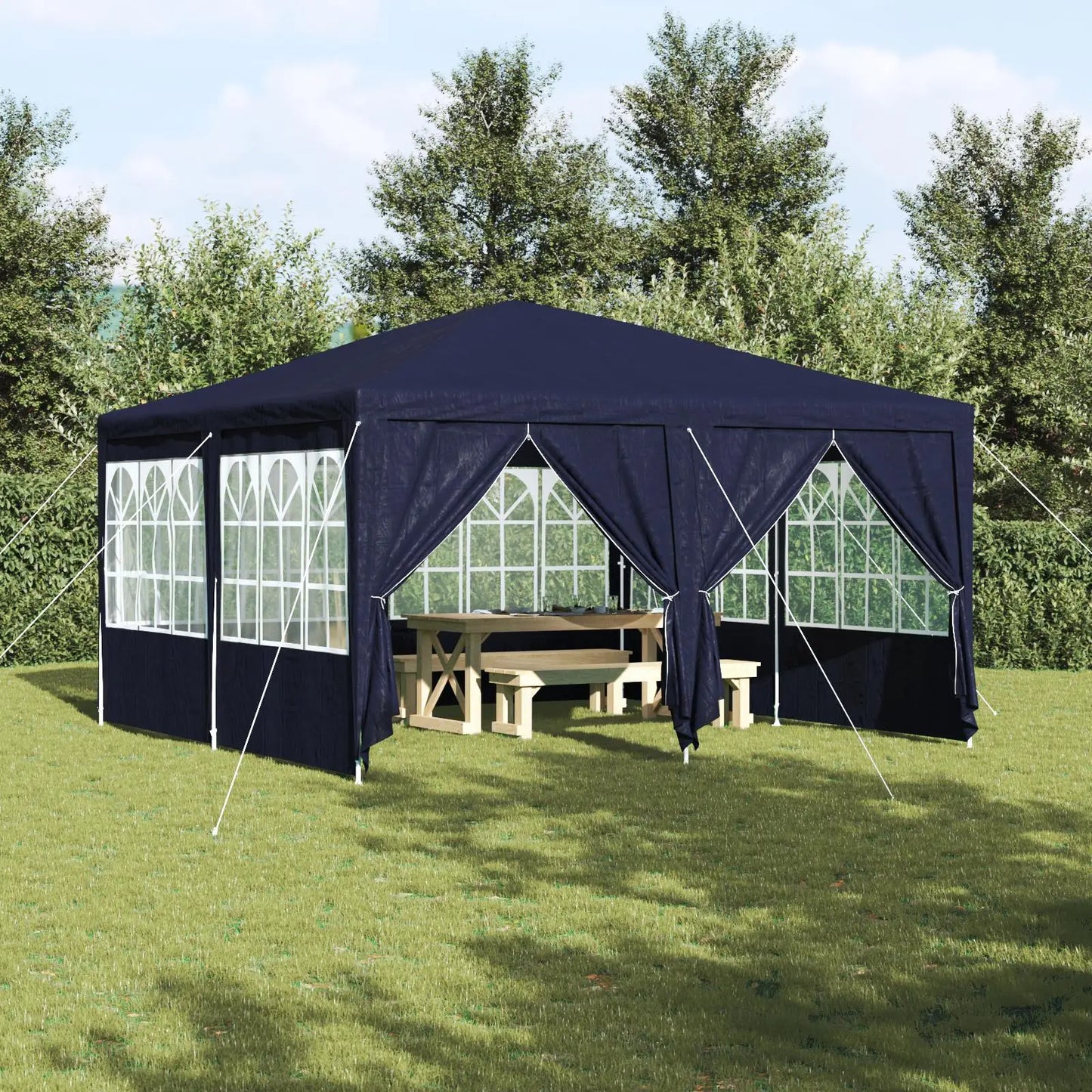Blue Party Tent 13.1x13.1ft Waterproof Canopy for Outdoor Events