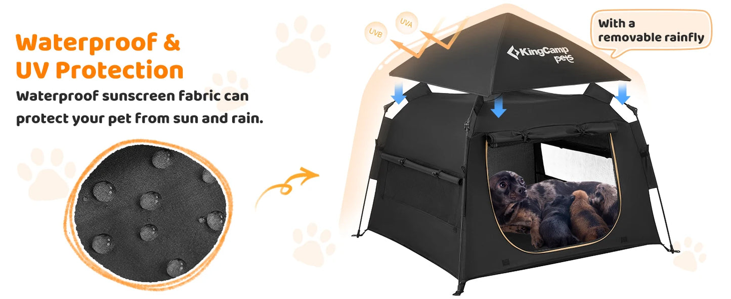 Ljustra Foldable Dog Tent Portable Playpen for Small Medium Puppies