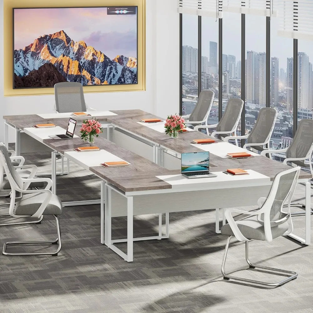 63 Inch Modern Conference Table for Home Office Meeting Space