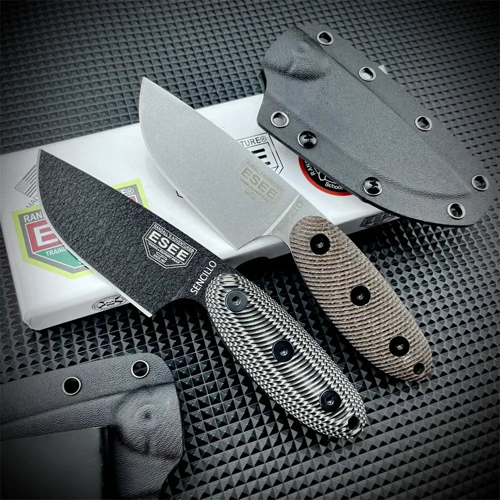 ESEE Sencillo Fixed Blade Knife D2 Steel G10 Handle Tactical Outdoor EDC