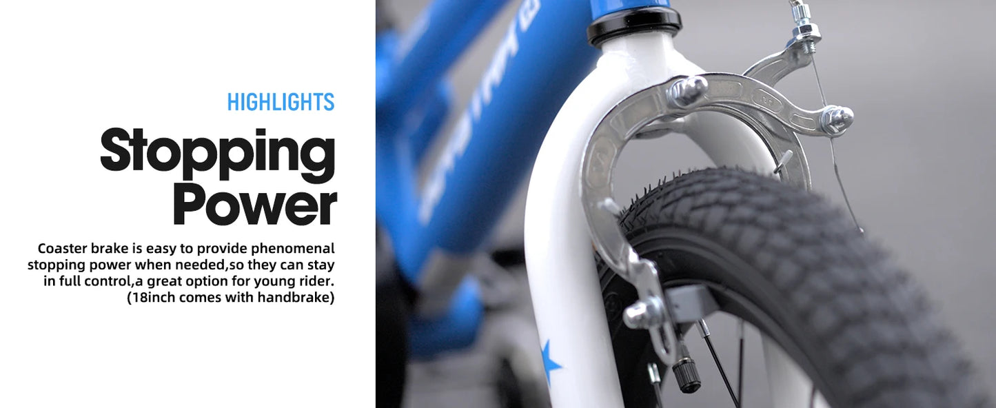 Ljustra Kids Bike with Light Up Training Wheels for Ages 3-12 Years