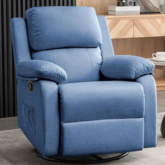 360 Swivel Rocker Recliner Chair for Small Spaces Upholstered Glider