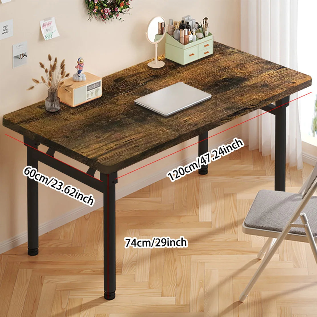 Computer Desk Folding Study Table No Assembly Required Home Office