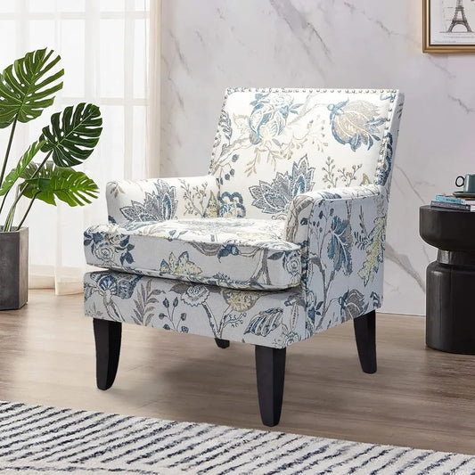 Modern Accent Chair High Back Padded Armrest Living Room Furniture