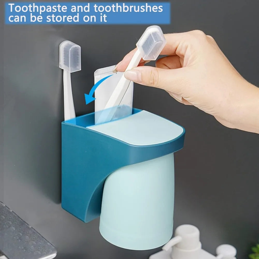 Magnetic Toothbrush Holder Wall Mounted Space Saving Bathroom Organizer