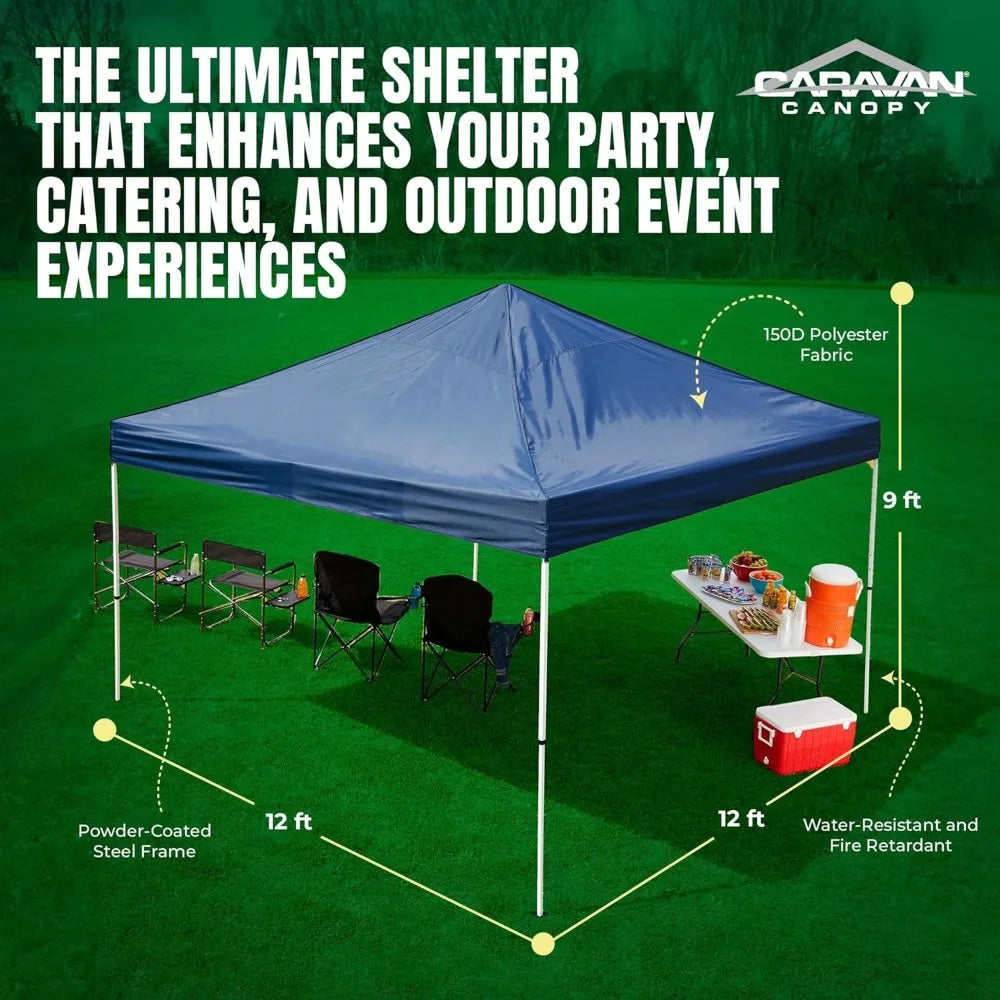 Ljustra 12x12 Foot Polyester Pop Up Canopy Tent Adjustable Height Outdoor