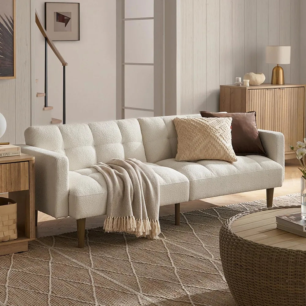 Ljustra 76.8" Modern Couch Sleeper Futon Loveseat Living Room