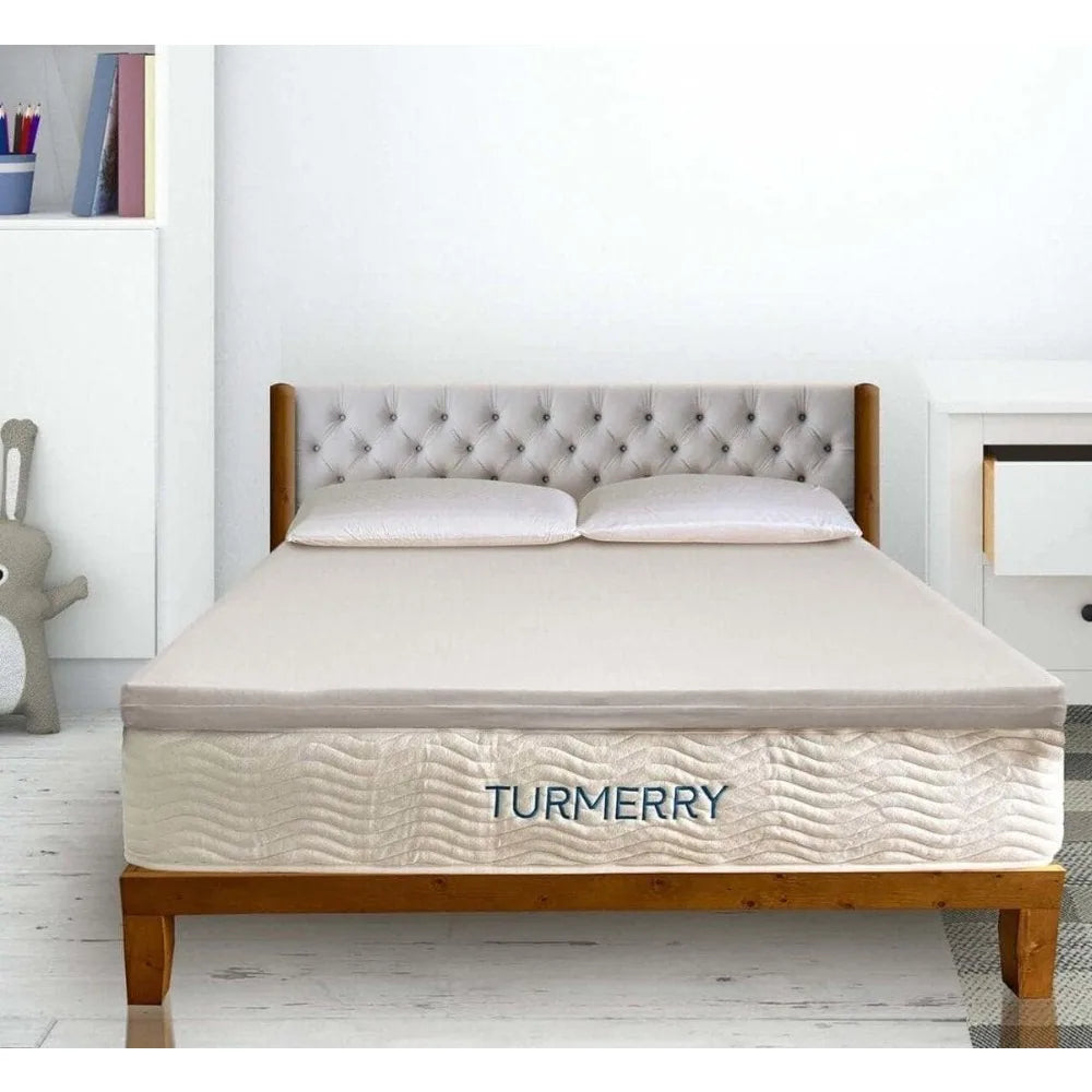 Real Extra Firm Organic Latex Mattress Topper Queen Size 3 Inch