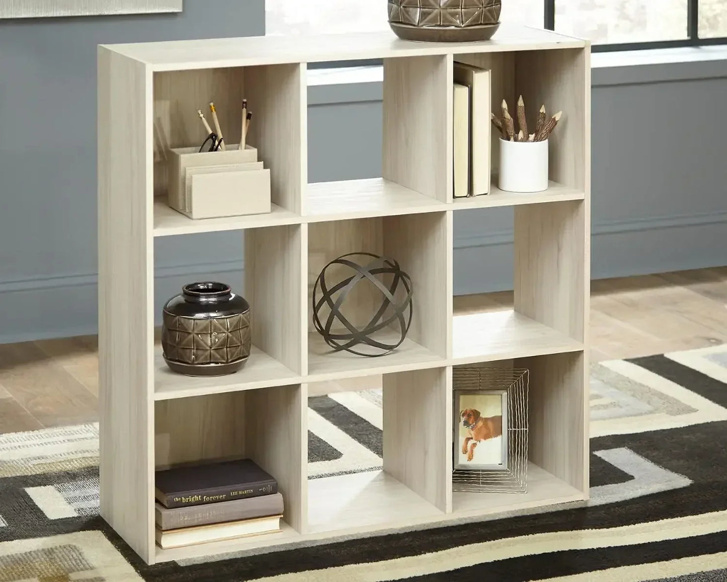 Socalle Modern 9 Cube Storage Organizer Bookcase Stylish Home Decor