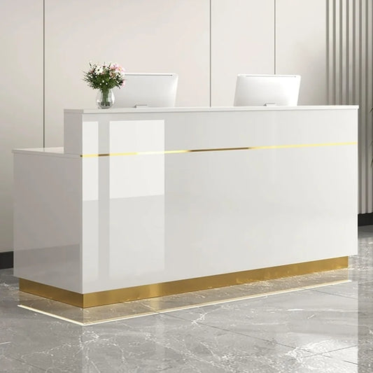 JKGHK Reception Desk Locking Drawer Modern Retail Counter Storage
