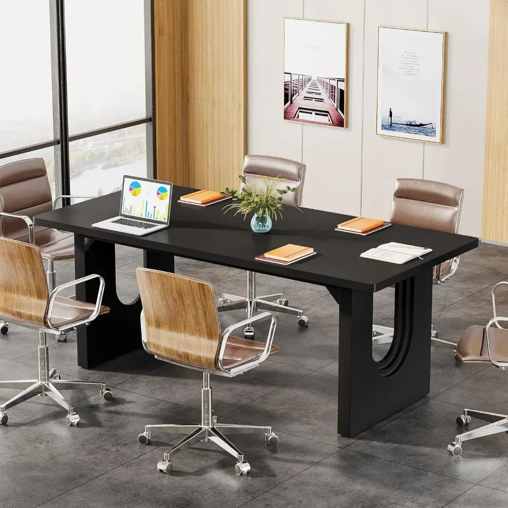 Modern Executive Desk 70.9 Inch Large Office Computer Workstation Table