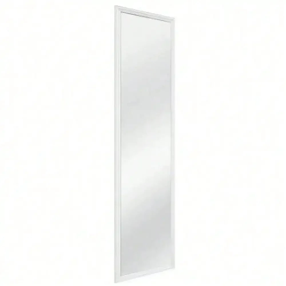 Stylish 13x49 Full Length Over Door Mirror Wall Mount White Frame