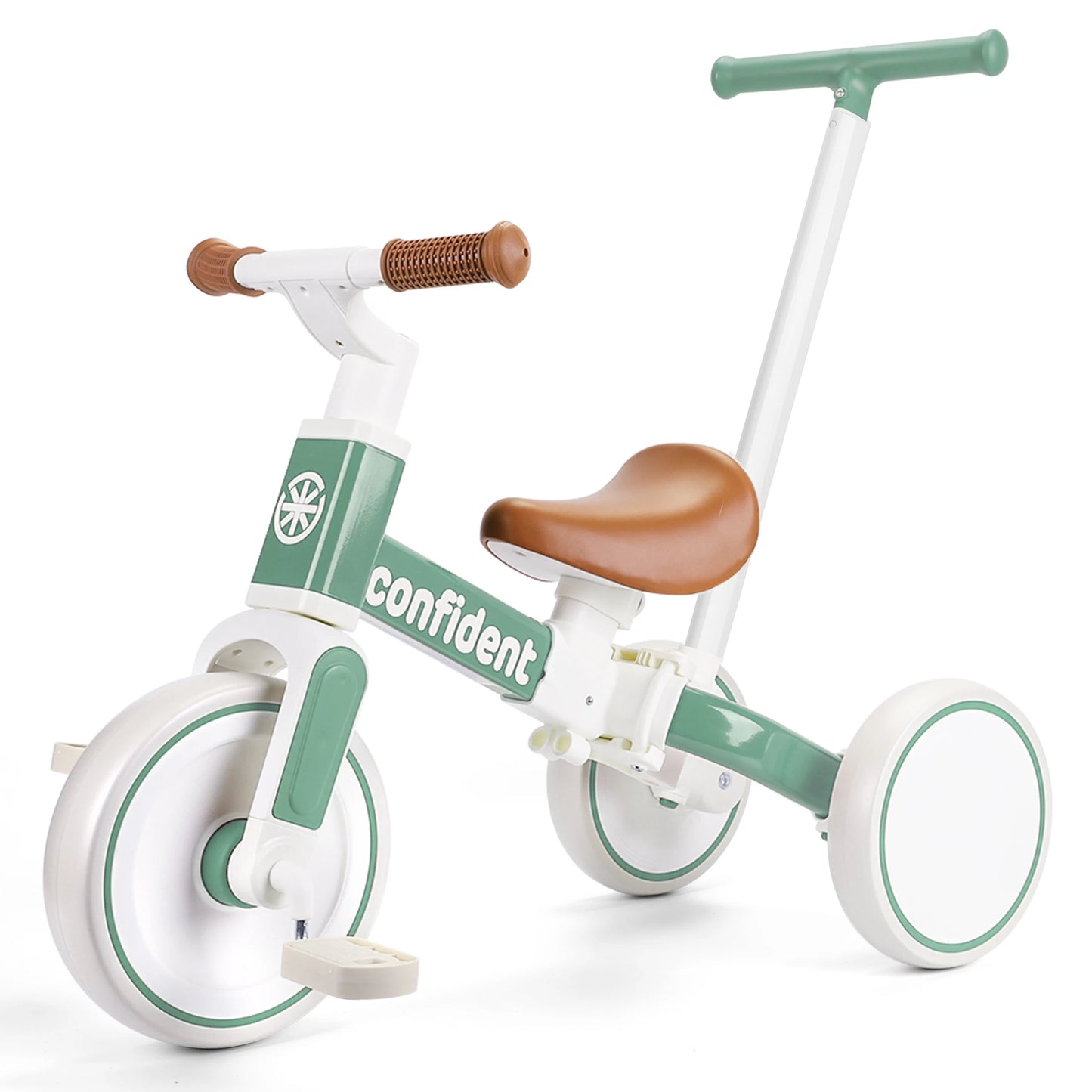 Baby Balance Bike Toddler Trike with Parent Steering Push Handle