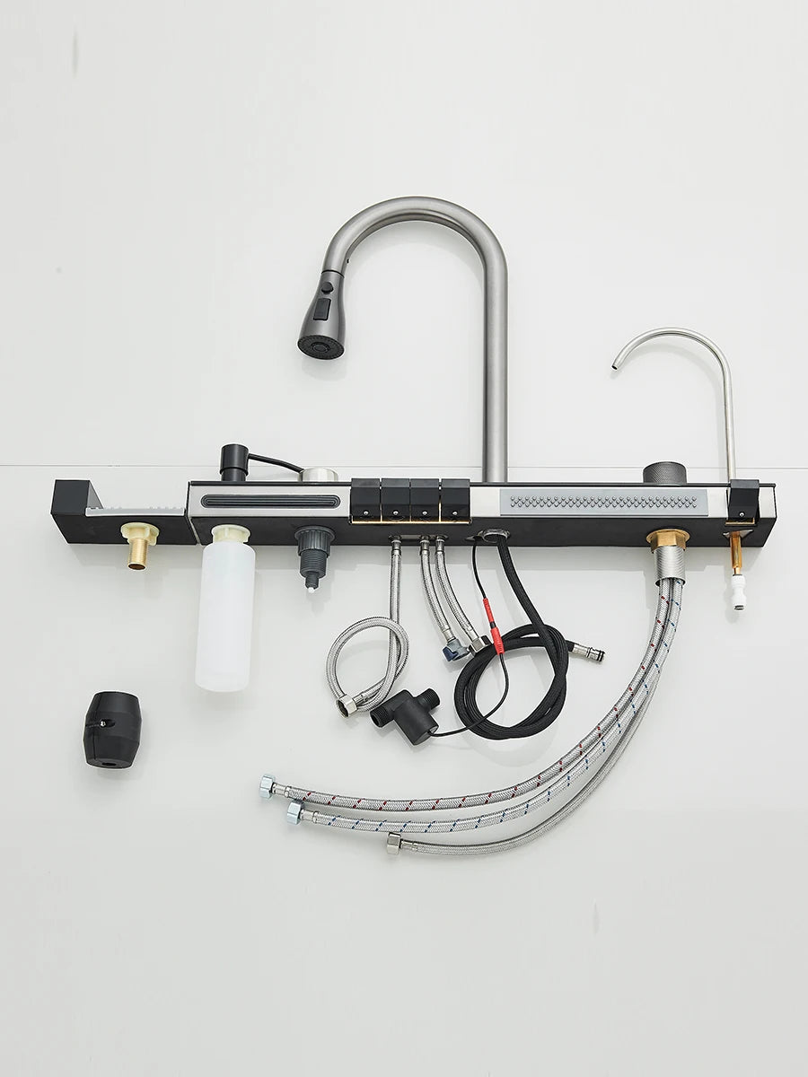 Large Stainless Steel Kitchen Sink 75x45cm with Faucet Digital Display