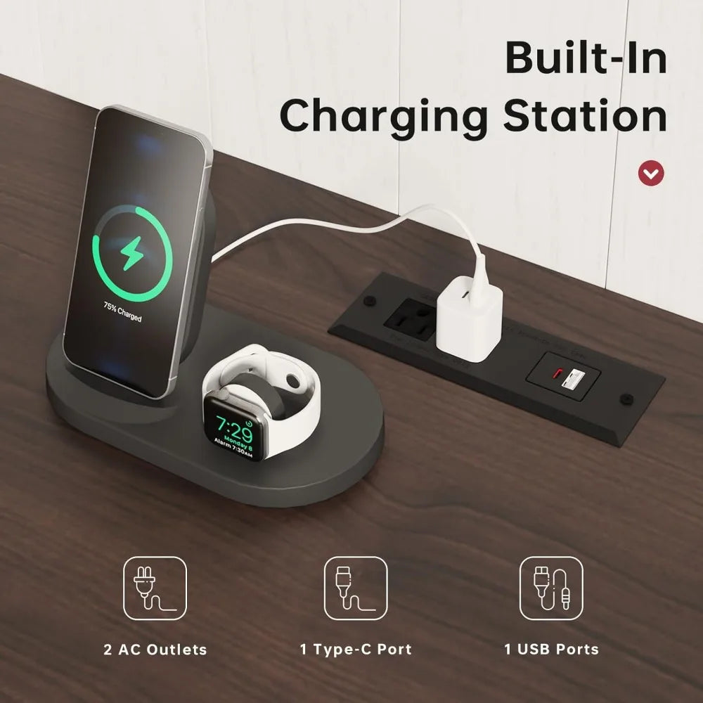 70 Inch Mid Century Modern TV Stand Sliding Doors Wood Entertainment Center