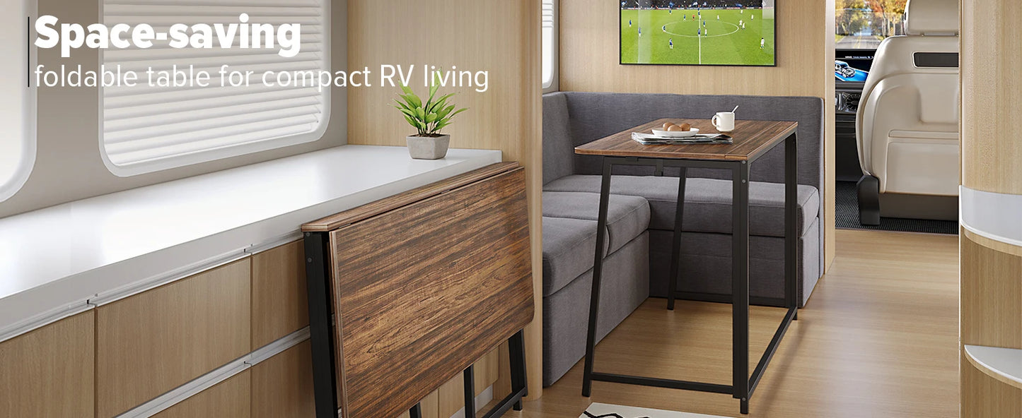 Folding Desk 47.2 Inch Space Saving Computer Table Office Workstation