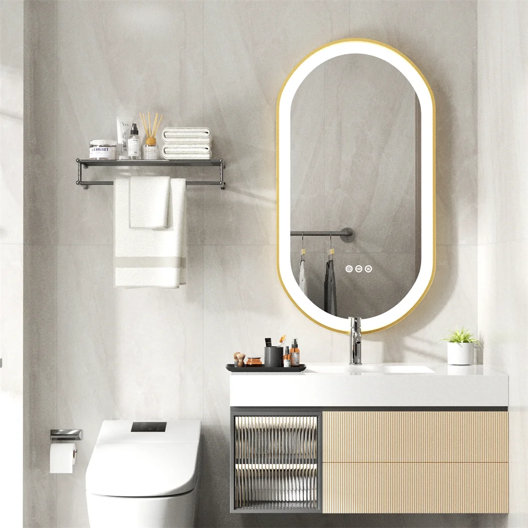 Ljustra Luxury Oval LED Bathroom Mirror with Demister and Memory Function