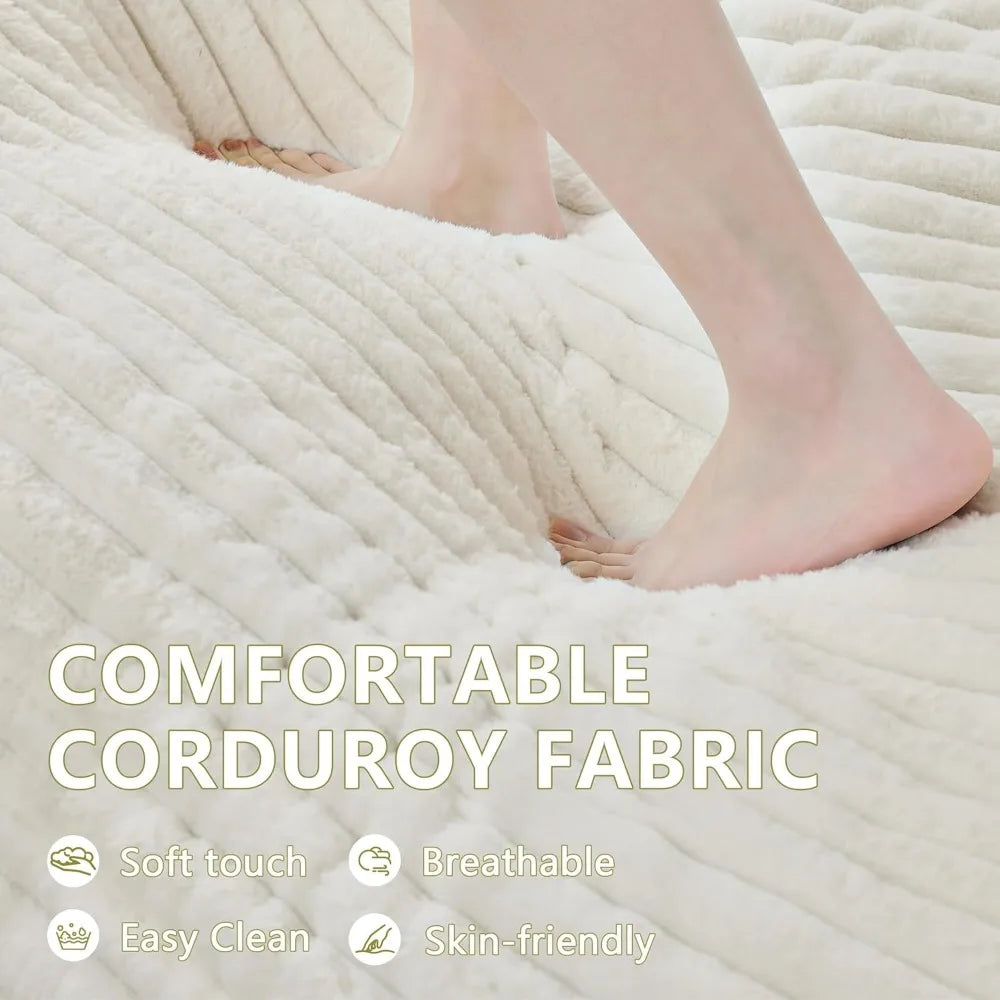 Oversized Chaise Lounge Sofa Chair Corduroy Memory Foam Reading Chair