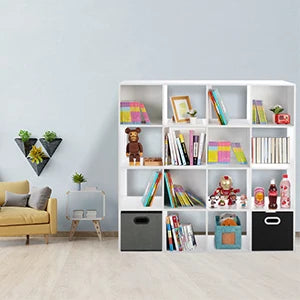 Ljustra 16 Cube Organizer Toy Storage Shelf Bookcase for Home and Office