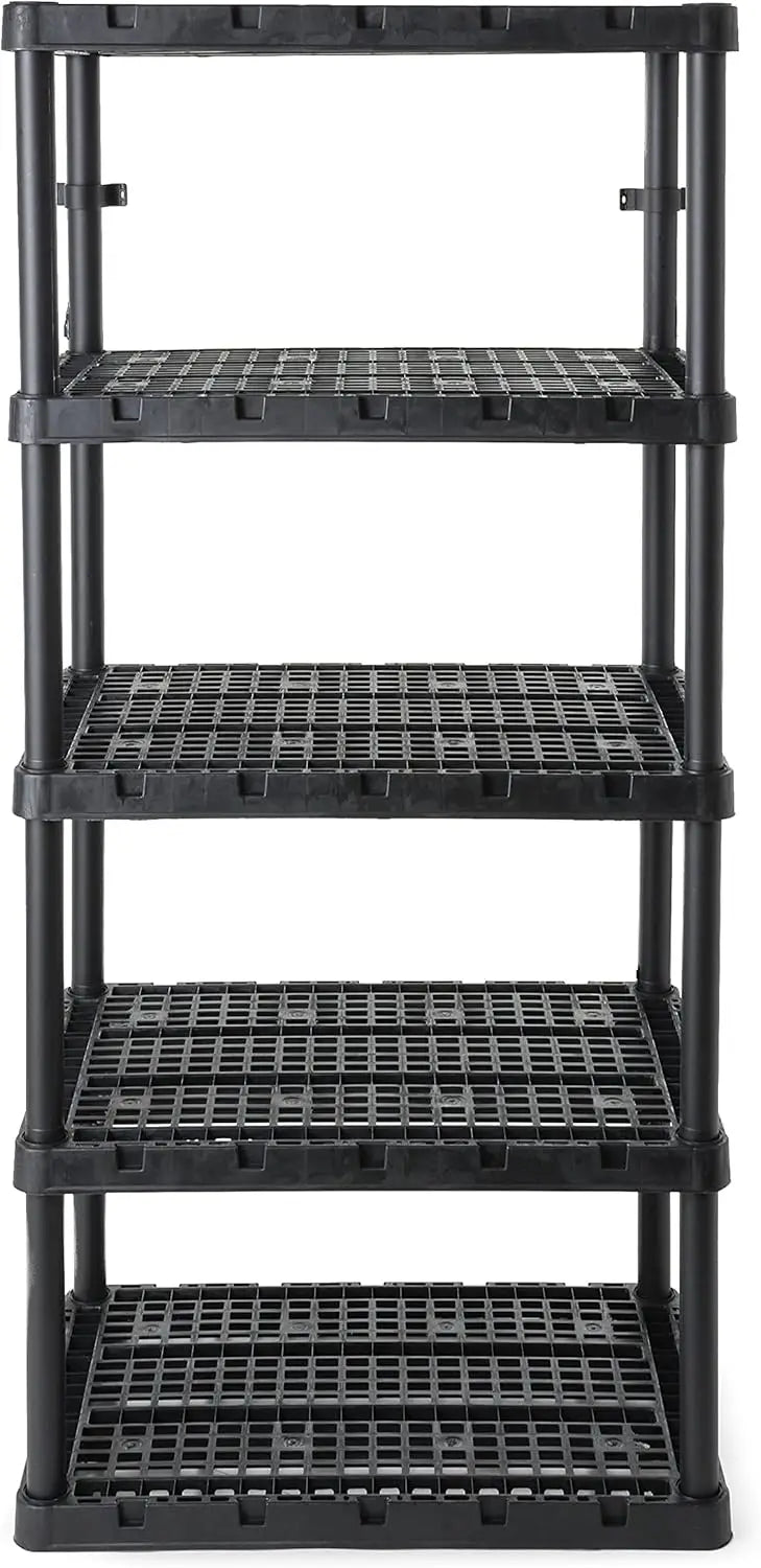 Heavy-Duty 2-Pack XL Storage Shelving 4 Shelves Ventilated Black