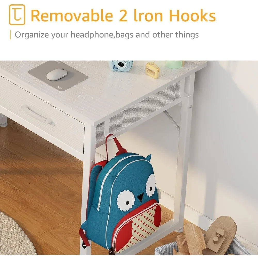 32 Inch Vanity Desk with Storage Drawer Compact Writing Table