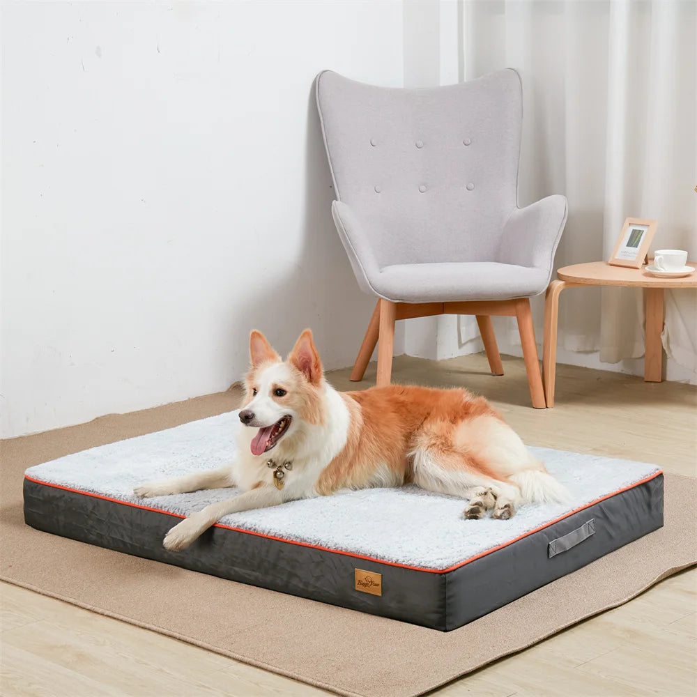 Premium Orthopedic Memory Foam Dog Bed Waterproof Washable Jumbo Mattress