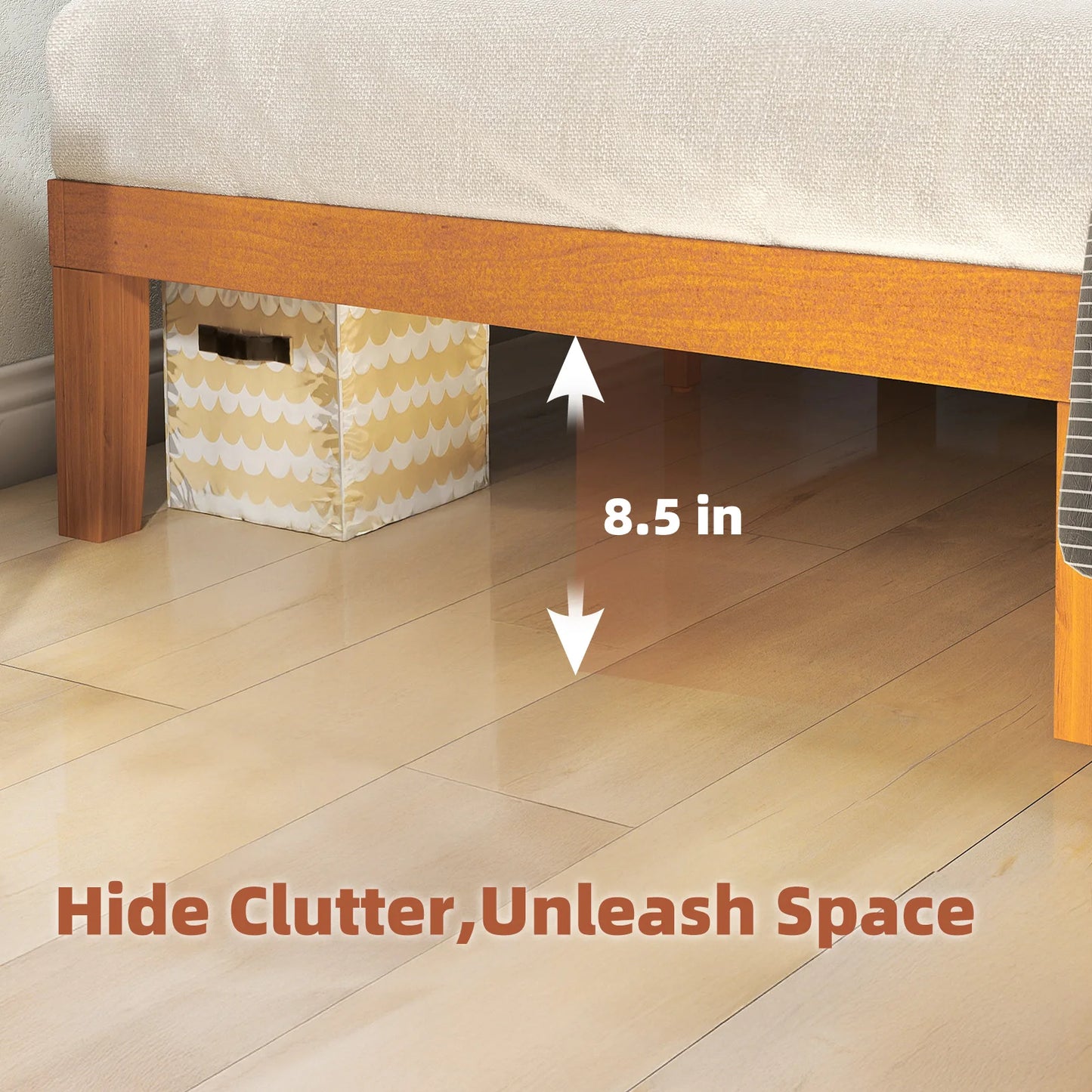 Ljustra Queen Solid Wood Bed Frame Easy Assembly Eco-Friendly Design