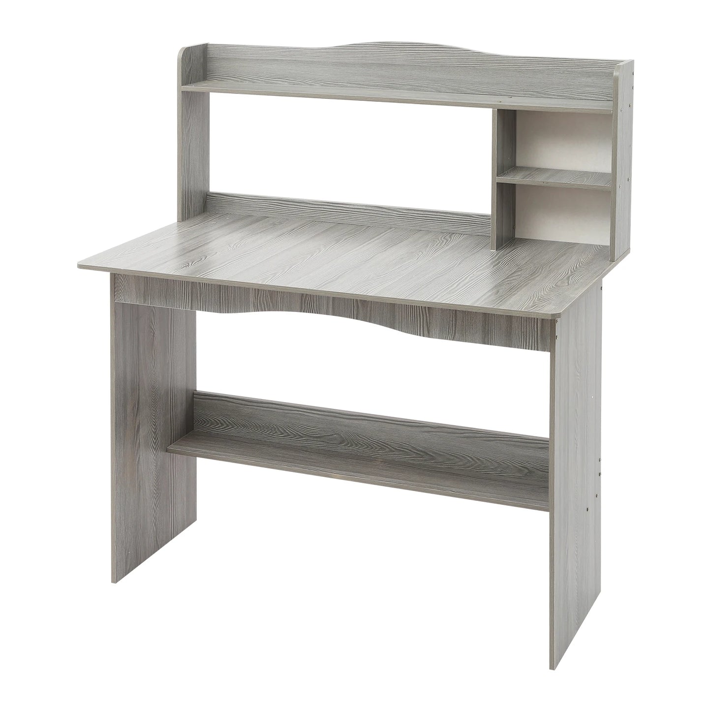 Modern Home Office Desk with Bookshelf Compact Study Desk for Small Spaces