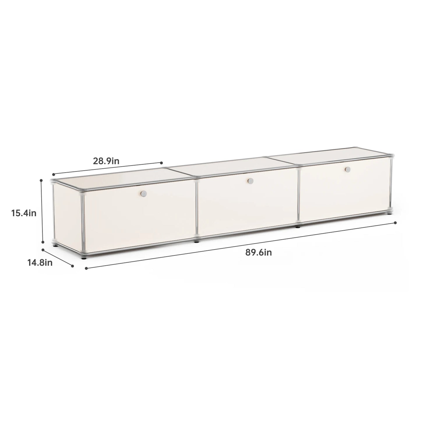 Modern Modular TV Stand Storage Cabinet Stainless Steel Furniture