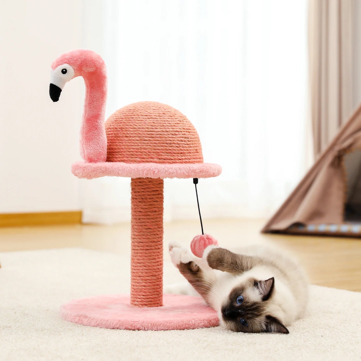 Small Cat Tree Tower Sisal Scratching Post Indoor Cat Toys Supplies