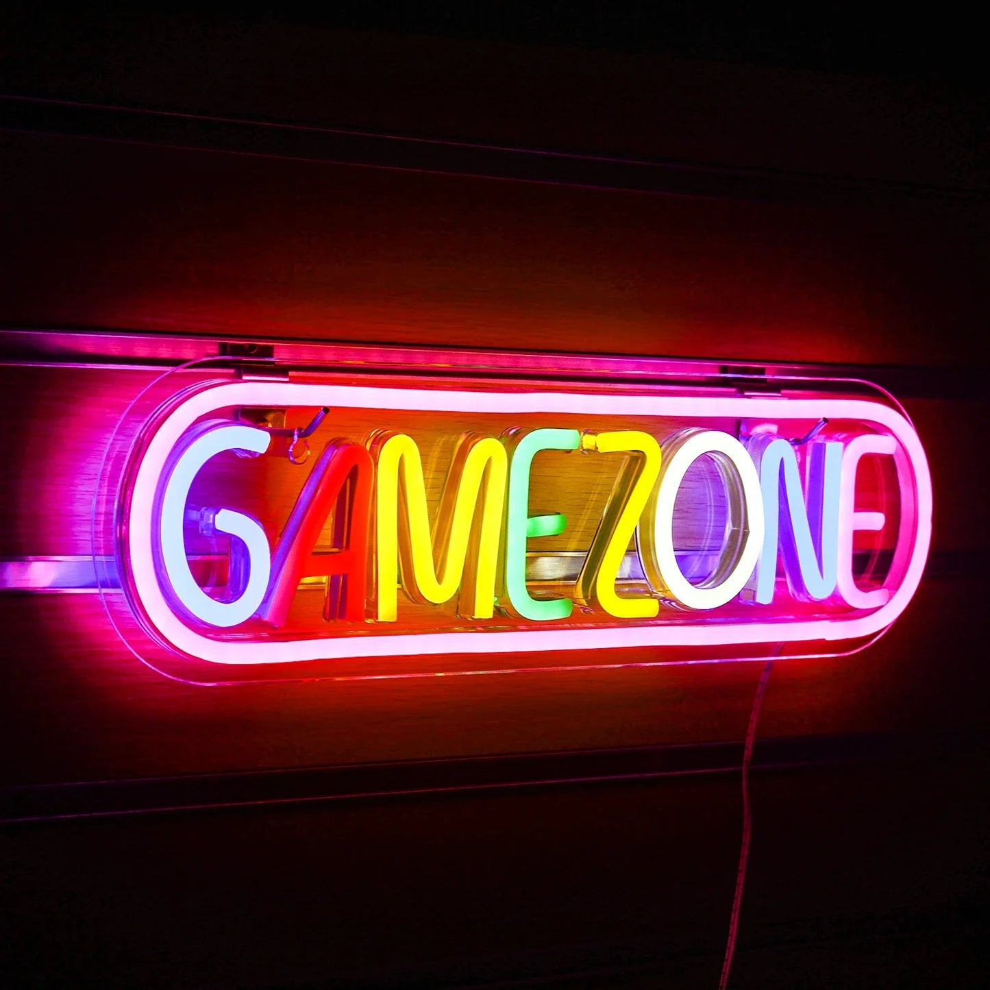 Dimmable Neon Game Zone Sign Custom LED Art Man Cave Room Decoration