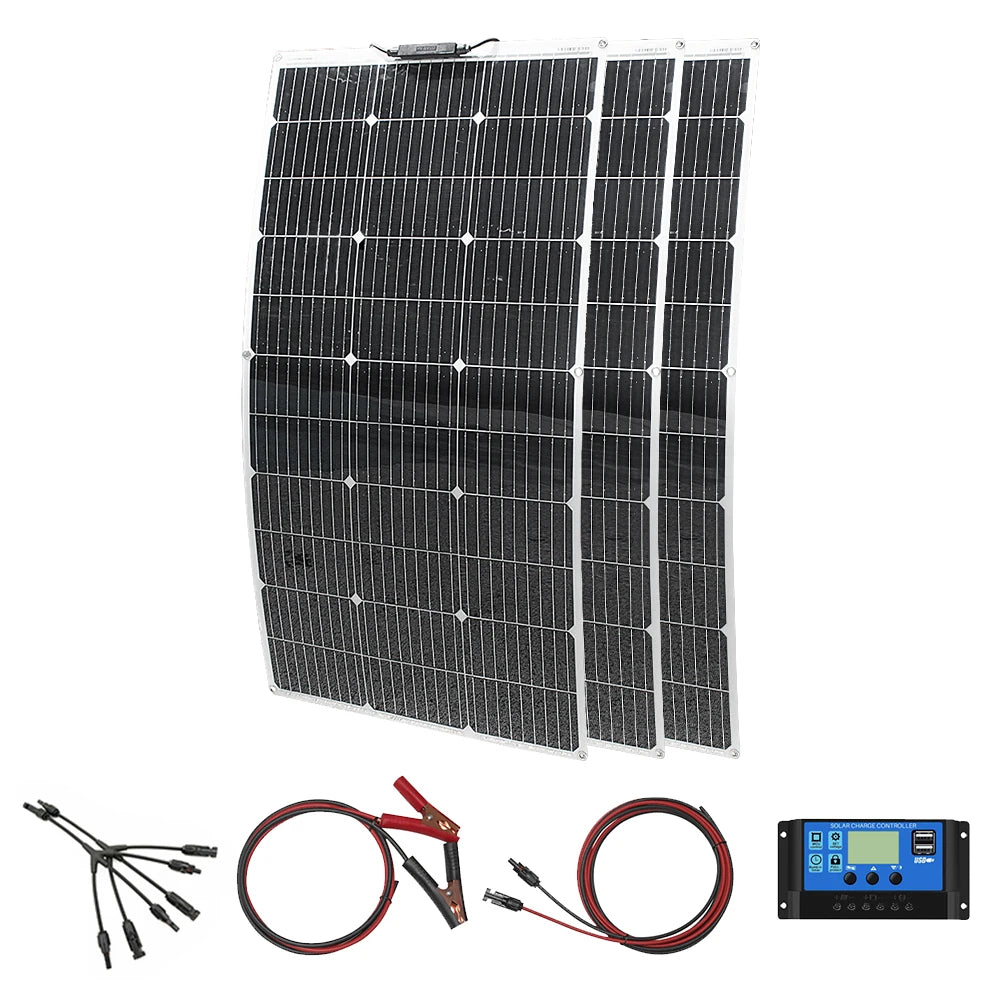 100 Watt Flexible Solar Panel Monocrystalline 12V 24V Battery Charger