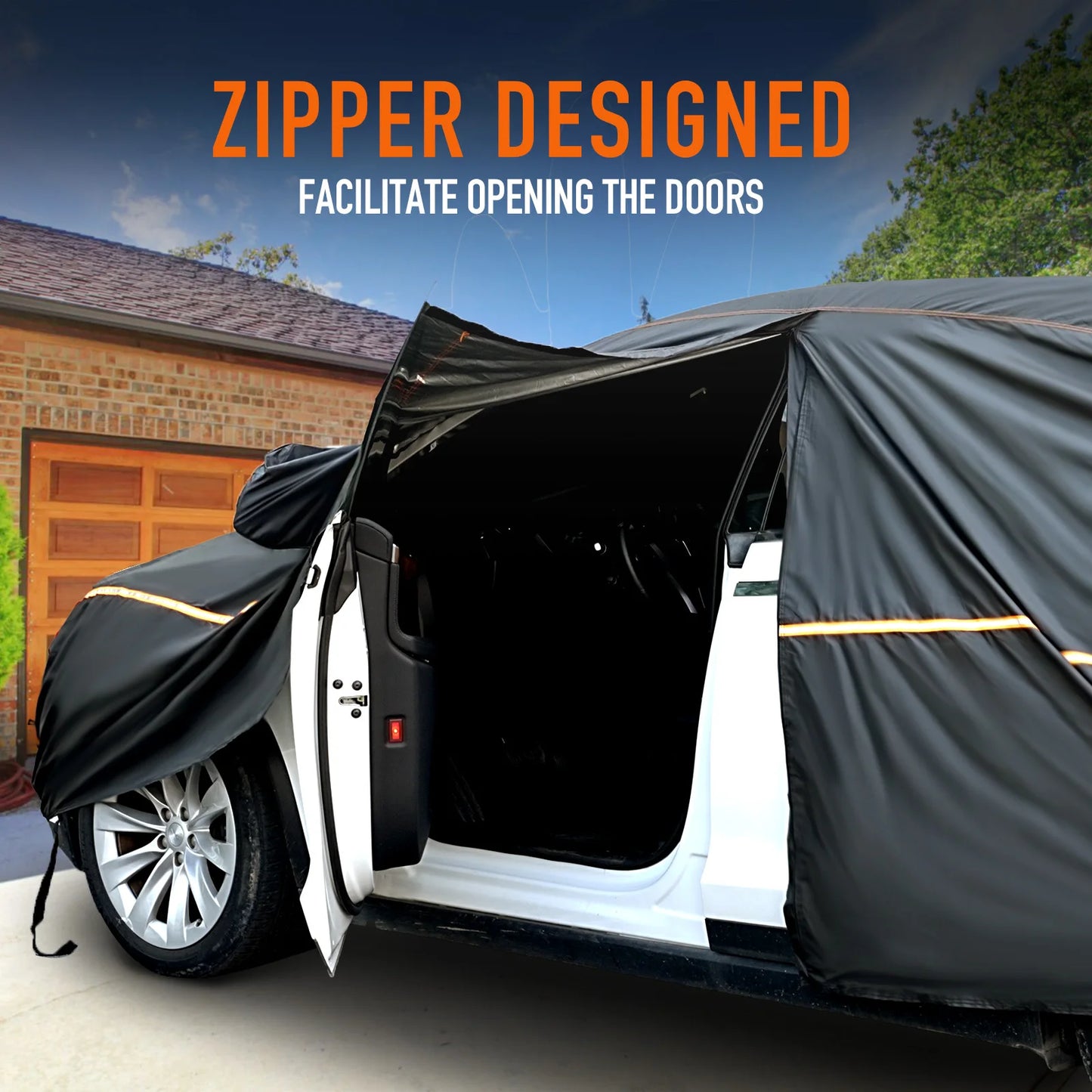 Car Cover Waterproof UV Protection Black 210D for BMW 325i 328i