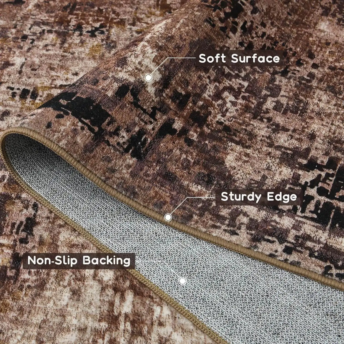 Modern Abstract Fluffy Area Rug for Living Room Bedroom Home Decor