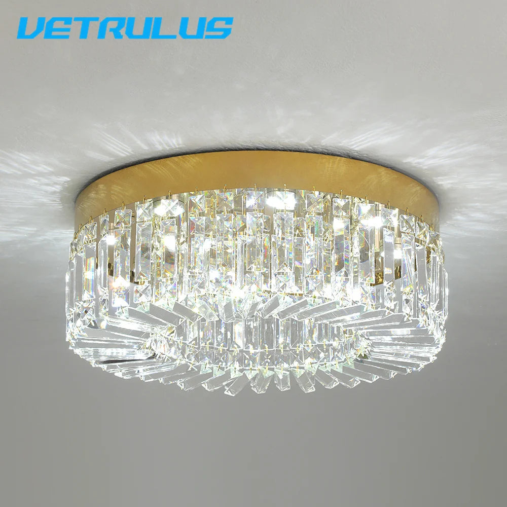 Luxury Crystal Ceiling Lamp Modern Chandelier Nordic Home Decor LED