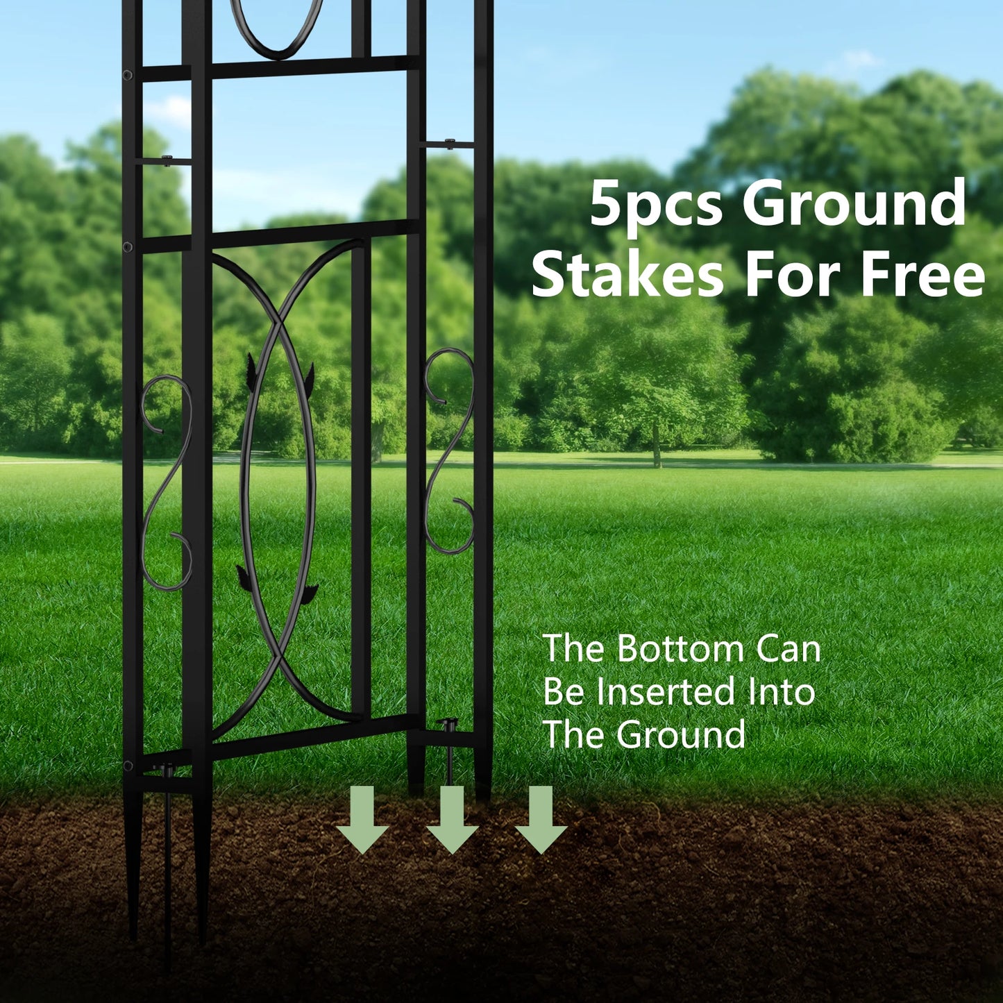 Metal Garden Plant Trellis Wedding Arch Frame for Climbing Plants