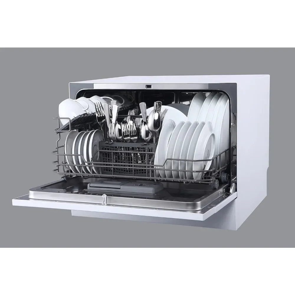 Ljustra Energy Star Countertop Dishwasher with Delay Start and LED White