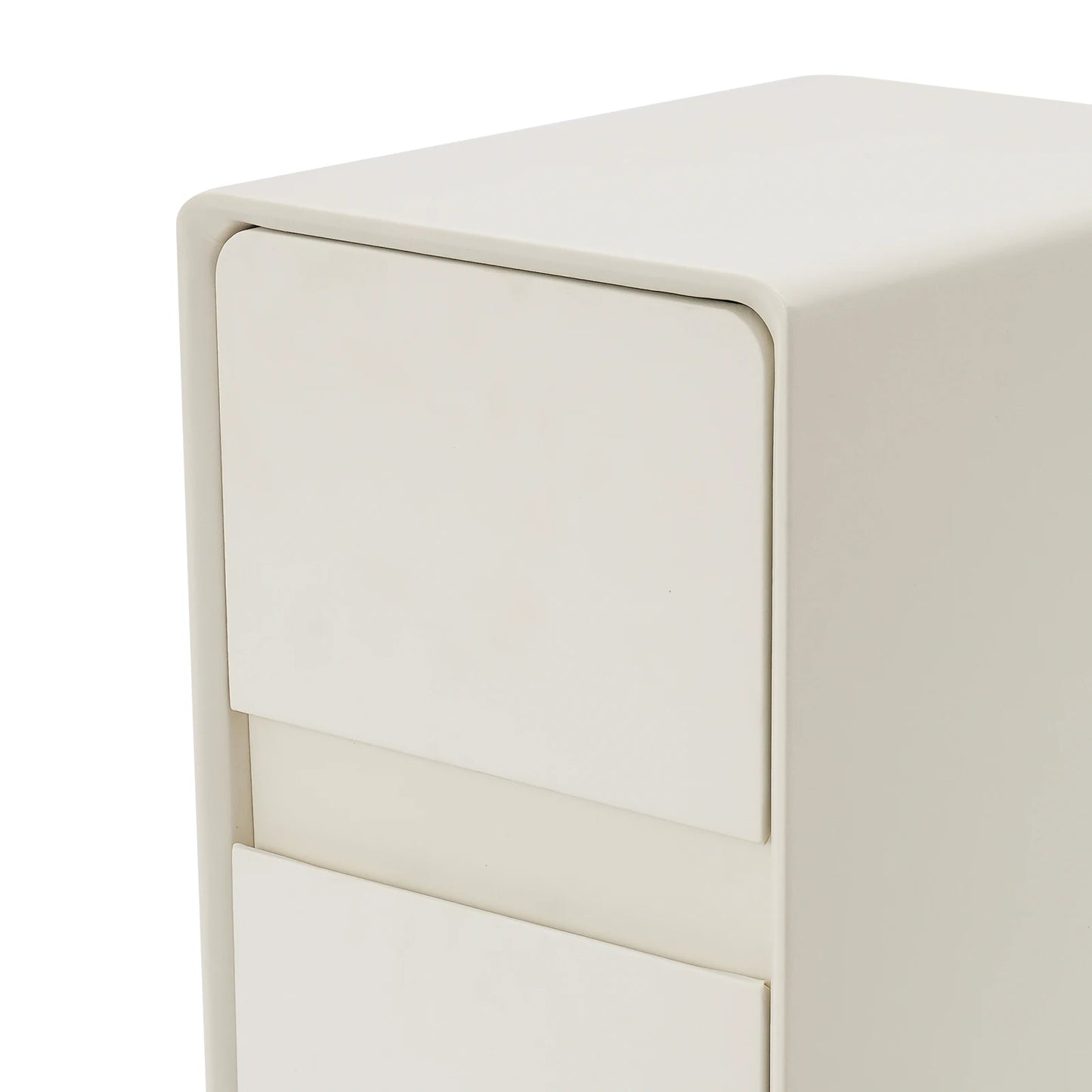 2 Drawers Narrow Nightstand Bedside Table Modern Storage Cabinet