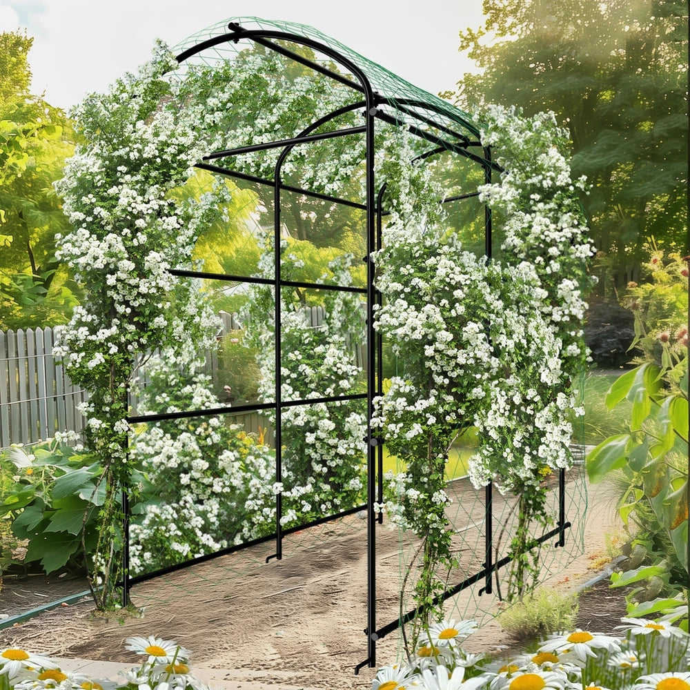 U-Shaped Metal Garden Trellis Support Frame for Climbing Plants