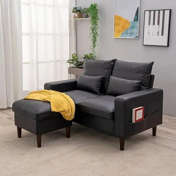 Modern Upholstered L-Shape Sectional Sofa Living Room Furniture