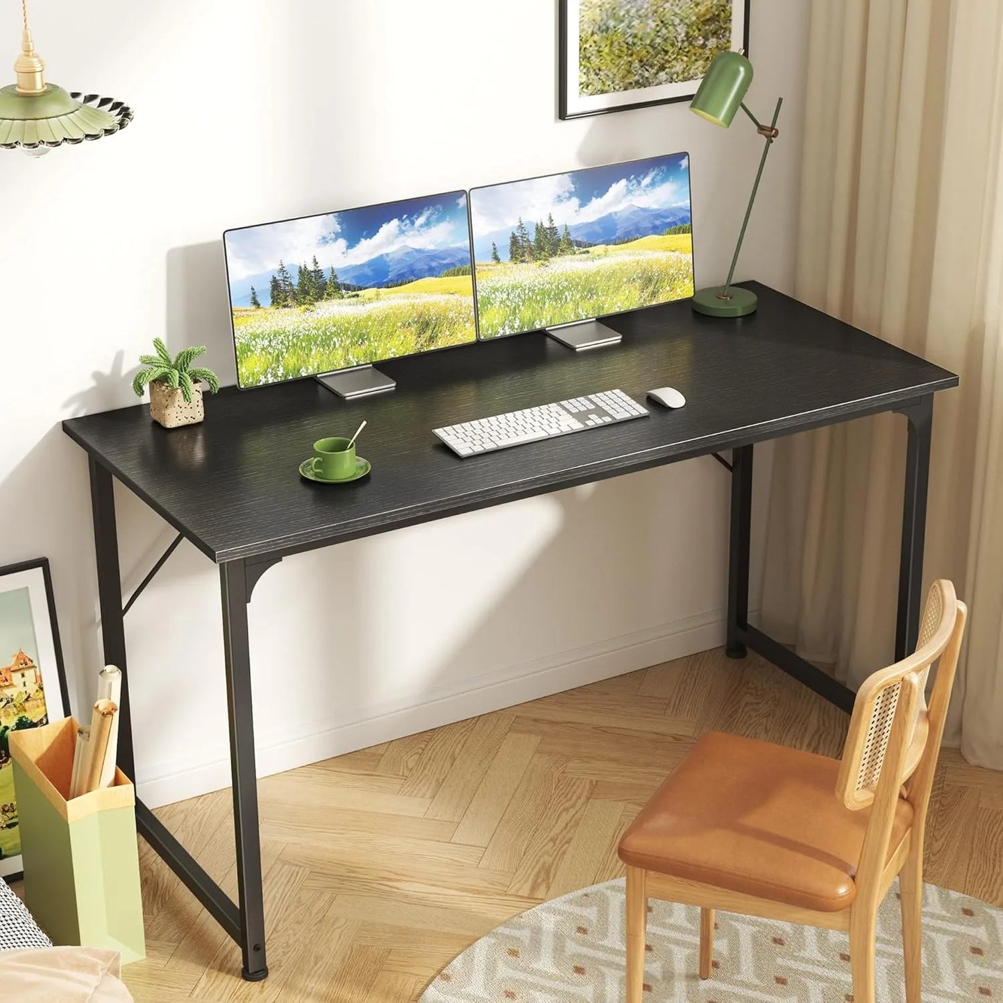 48 Inch Computer Desk Modern Simple Office Desk with Storage for Home Office