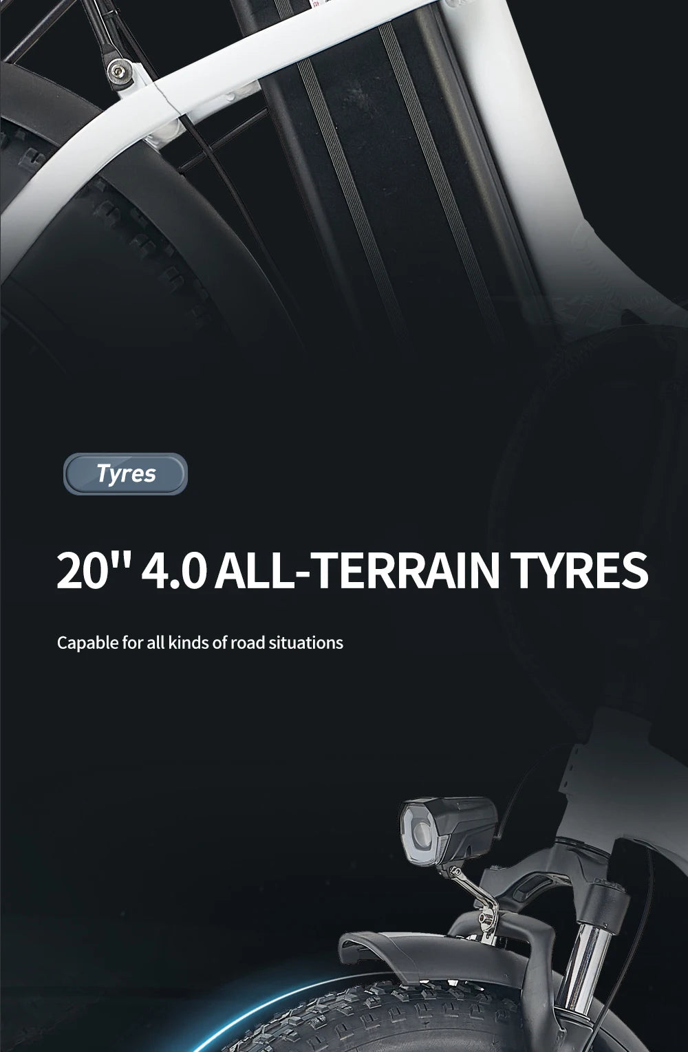 Ljustra Kickwey L20 Foldable Electric Bicycle 1000W 20 Inch Fat Tire E-Bike