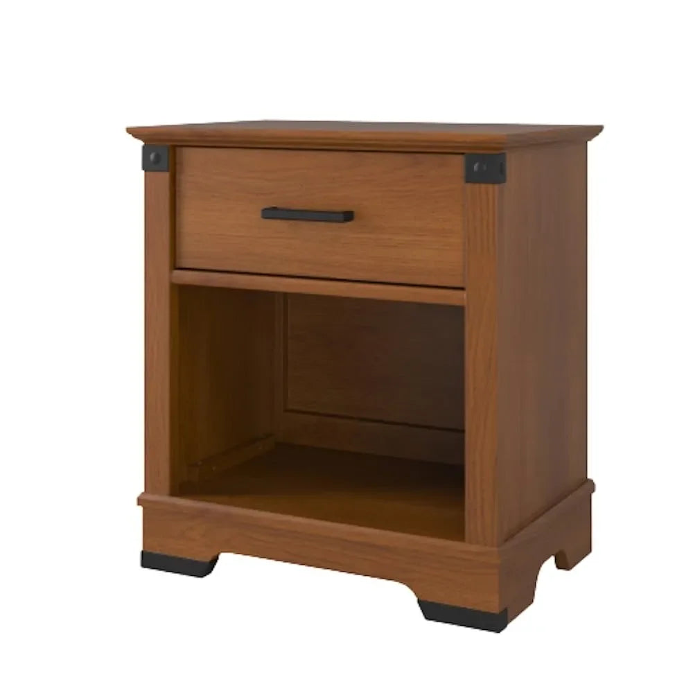 Redmond Nightstand Large Storage Drawer Sturdy Pinewood Nursery Bedroom